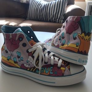 Rare! Converse Peace & Love hi-top Chucks